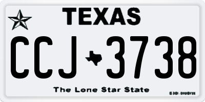 TX license plate CCJ3738
