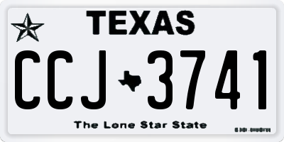 TX license plate CCJ3741