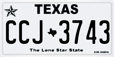 TX license plate CCJ3743