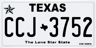 TX license plate CCJ3752