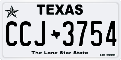 TX license plate CCJ3754