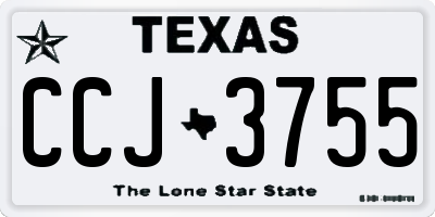 TX license plate CCJ3755