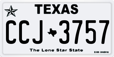 TX license plate CCJ3757