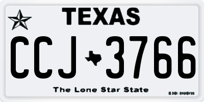TX license plate CCJ3766