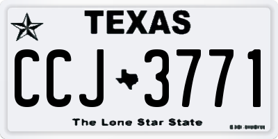 TX license plate CCJ3771