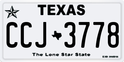 TX license plate CCJ3778