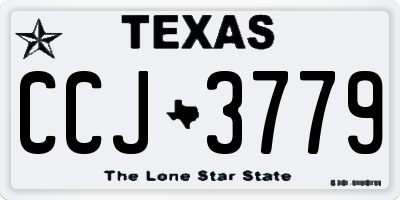 TX license plate CCJ3779