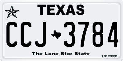 TX license plate CCJ3784