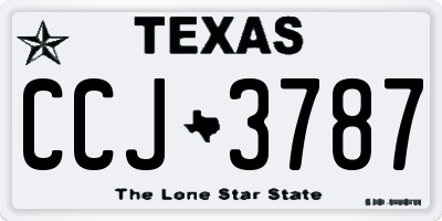 TX license plate CCJ3787