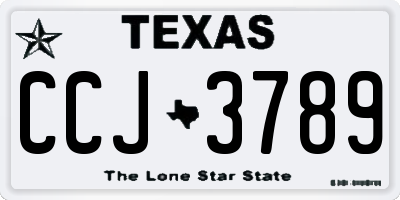 TX license plate CCJ3789
