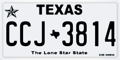 TX license plate CCJ3814