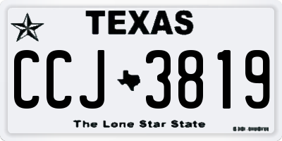 TX license plate CCJ3819