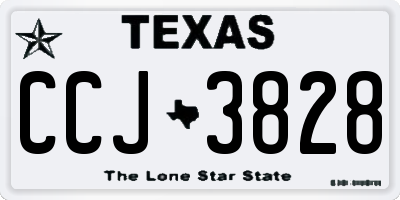 TX license plate CCJ3828