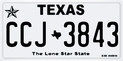 TX license plate CCJ3843