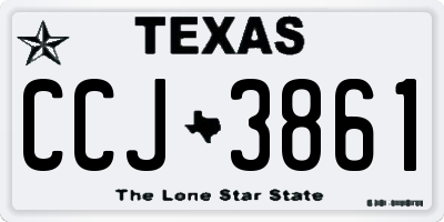 TX license plate CCJ3861