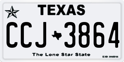 TX license plate CCJ3864