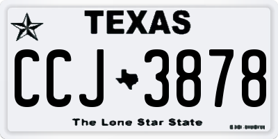 TX license plate CCJ3878