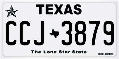 TX license plate CCJ3879