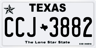 TX license plate CCJ3882
