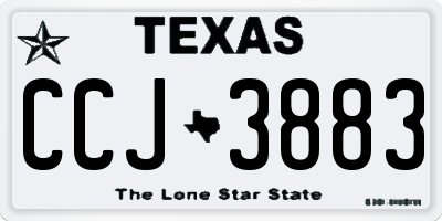TX license plate CCJ3883