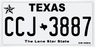 TX license plate CCJ3887