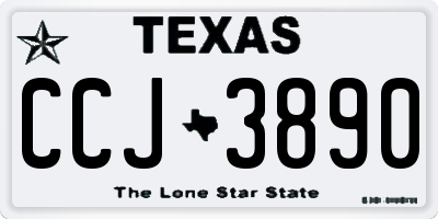 TX license plate CCJ3890