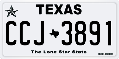 TX license plate CCJ3891