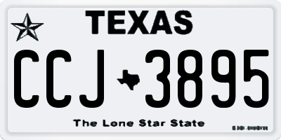 TX license plate CCJ3895