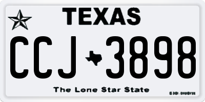 TX license plate CCJ3898
