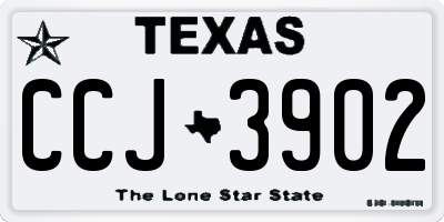 TX license plate CCJ3902
