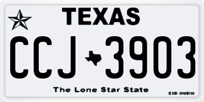 TX license plate CCJ3903