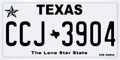 TX license plate CCJ3904