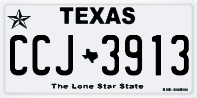 TX license plate CCJ3913