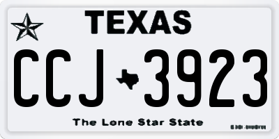 TX license plate CCJ3923