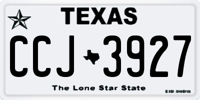 TX license plate CCJ3927