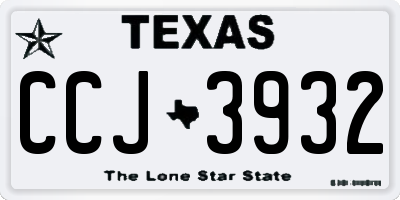 TX license plate CCJ3932