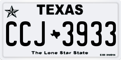 TX license plate CCJ3933