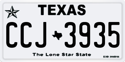 TX license plate CCJ3935