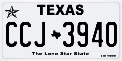 TX license plate CCJ3940