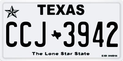 TX license plate CCJ3942