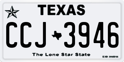 TX license plate CCJ3946