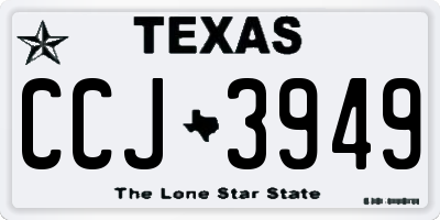 TX license plate CCJ3949