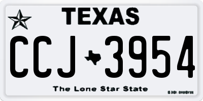 TX license plate CCJ3954