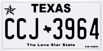TX license plate CCJ3964