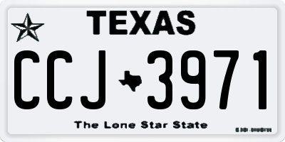 TX license plate CCJ3971
