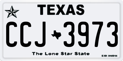 TX license plate CCJ3973