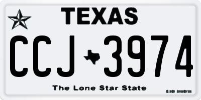 TX license plate CCJ3974