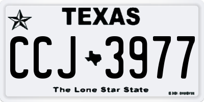 TX license plate CCJ3977
