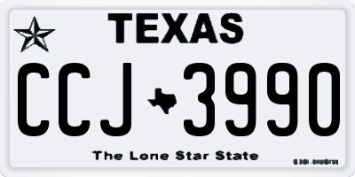 TX license plate CCJ3990