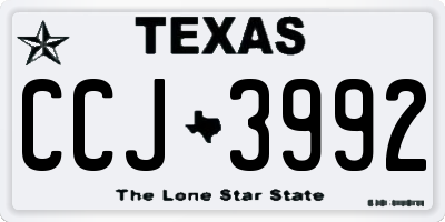 TX license plate CCJ3992